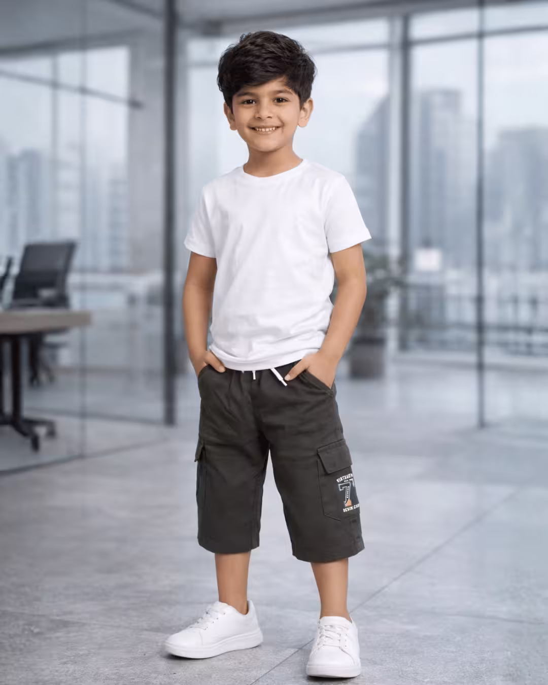 Jimmy Boys Cargo Capri - Dark Green