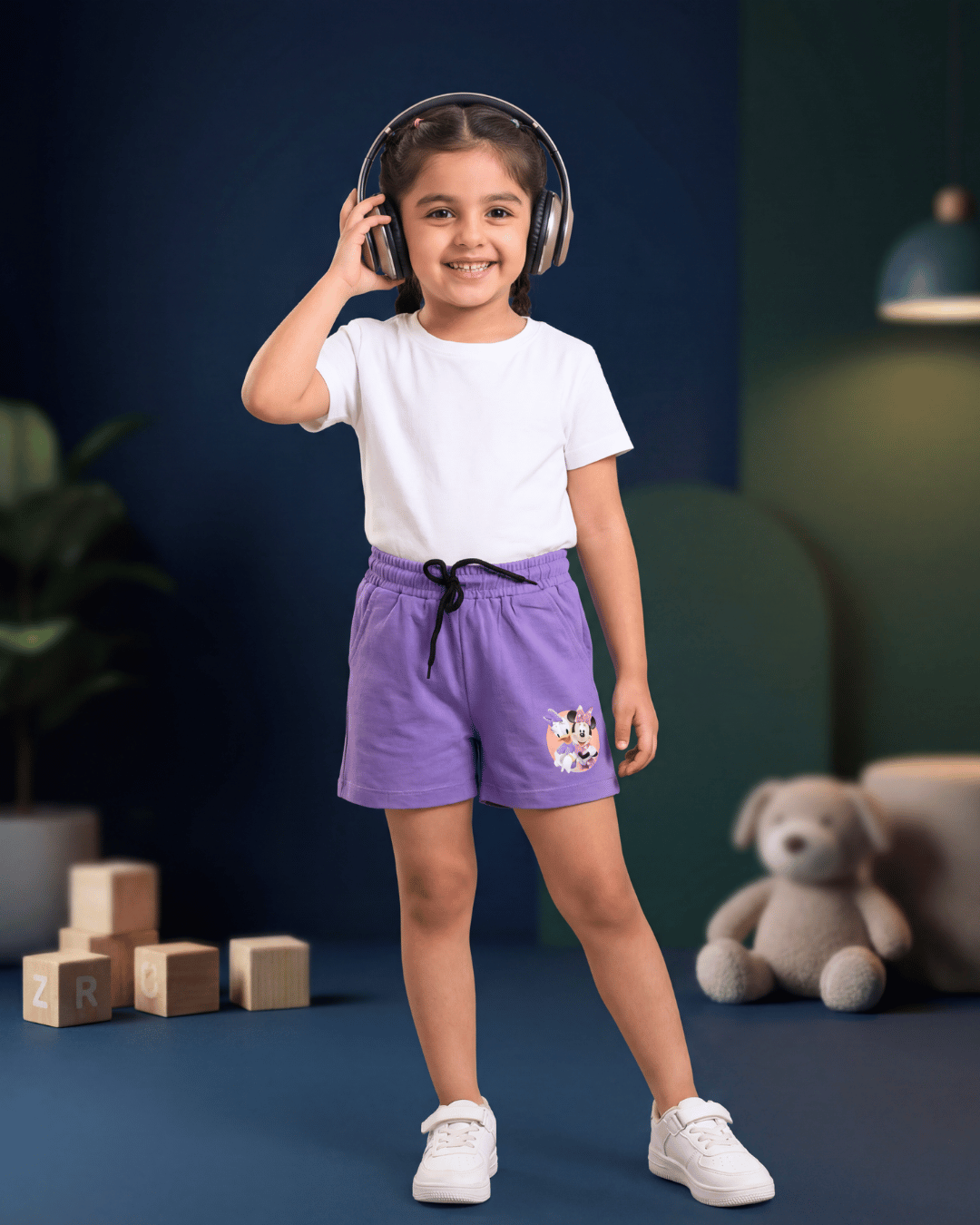 Girls Cotton Printed Shorts Alternate