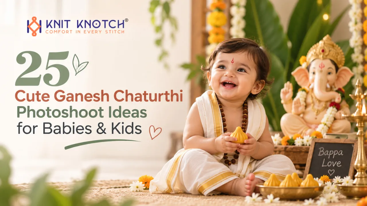 25 Cute Ganesh Chaturthi Photoshoot Ideas for Babies & Kids