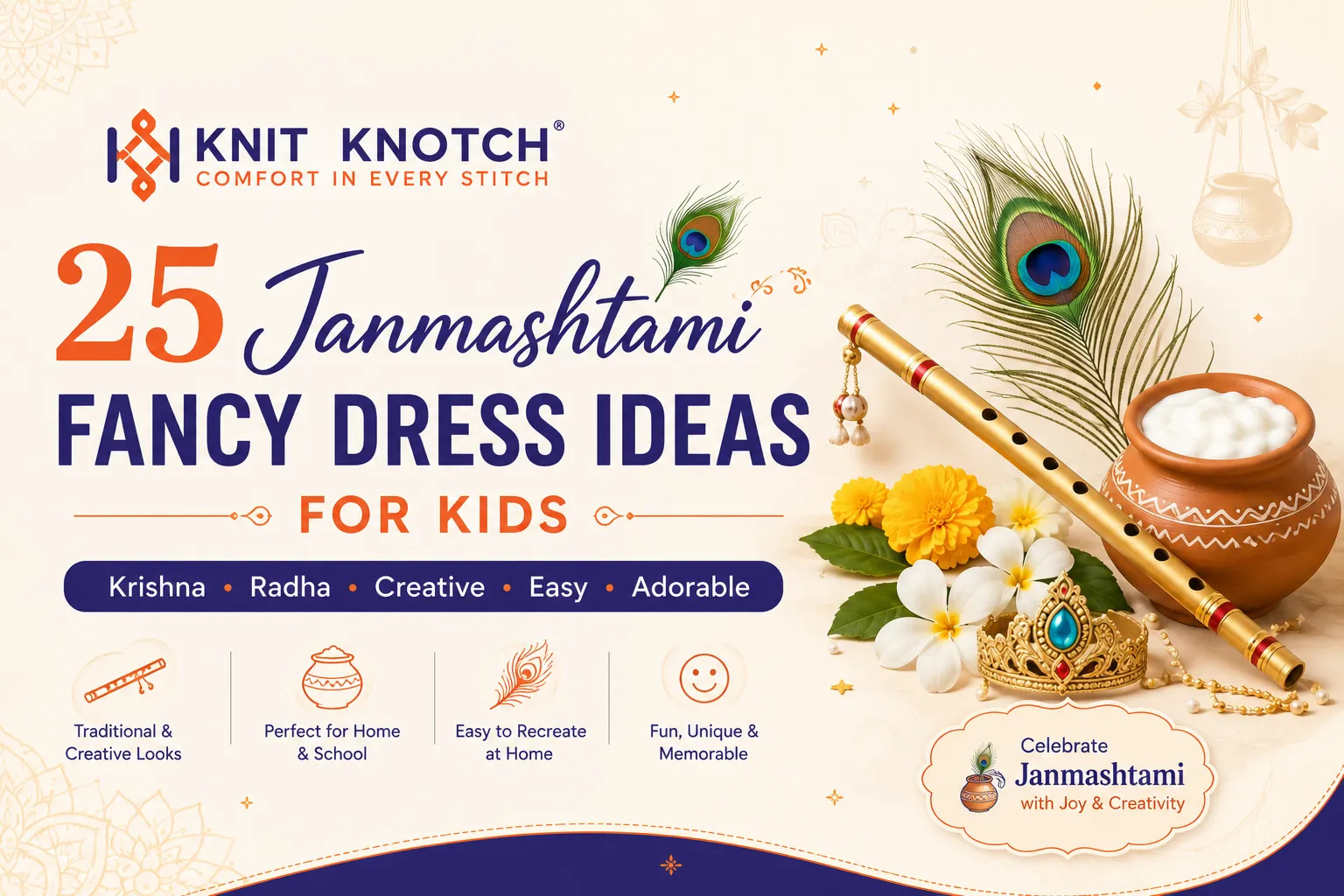 25 Janmashtami Fancy Dress Ideas for Kids: Krishna, Radha & Creative Looks